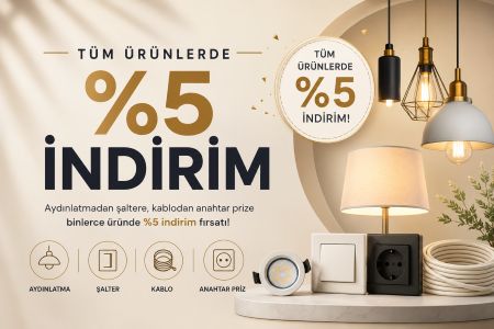Alışverişe Özel yuzde5 Kodu ile %5 İndirim 